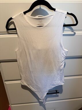 nuuds white tank bodysuit
